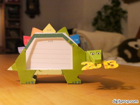 2013 Calendar Papercraft Stegosaurus